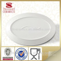 Kundenspezifische logo keramische platten gerichte, steinwaren porzellan ovale platte